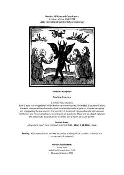 Heretics, Witches and Conspirators: A History of Fear, 1500-1700