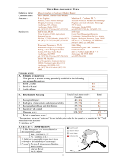 plant invasiveness assessment system for alaska