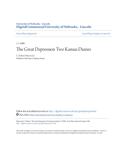 The Great Depression Two Kansas Diaries