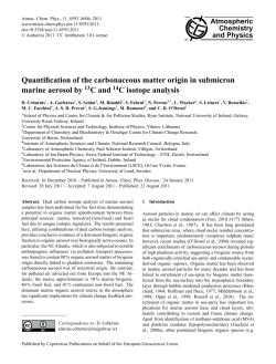 Quantification of the carbonaceous matter origin in submicron