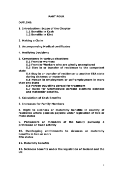 1 PART FOUR OUTLINE: 1. Introduction: Scope of the Chapter 1.1
