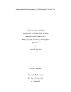 Smokescreens, Lies and Deceptions