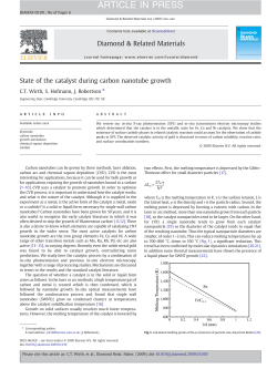 State of the catalyst during carbon nanotube growth