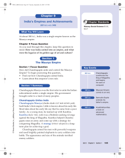 Chapter 9 India`s Empires and Achievements