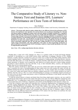 The Comparative Study of Literary vs. Non