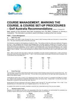 Golf Australia Recommendations