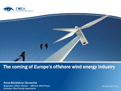 The coming of Europe`s offshore wind energy industry