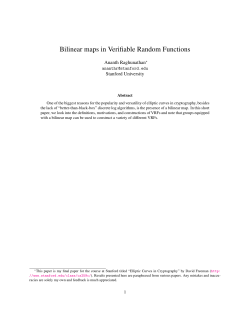 Bilinear maps in Verifiable Random Functions