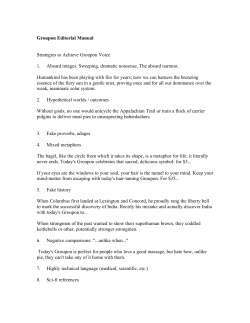 Groupon Editorial Manual