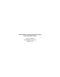 Charles Dickens and International Literature in the Nineteenth