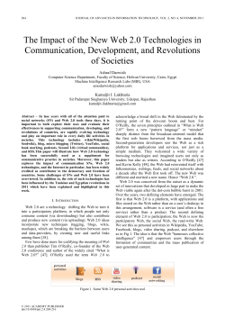 The Impact of the New Web 2.0 Technologies in Communication