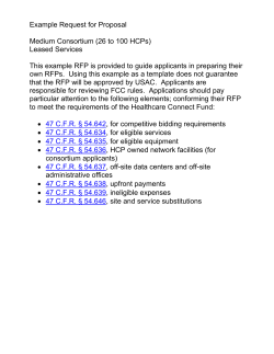 Medium project scope RFP - Universal Service Administrative