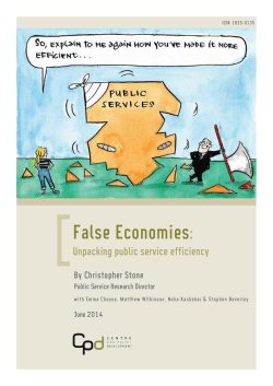 False economies: unpacking public service efficiency