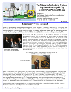 Engineers` Week Banquet - Pennsylvania Society of Professional