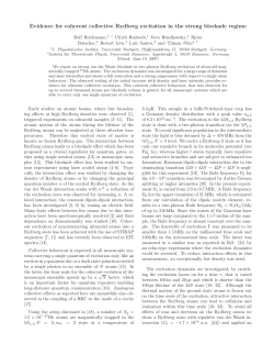 Evidence for coherent collective Rydberg excitation in the strong