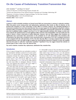 On the Causes of Evolutionary Transition: Transversion Bias