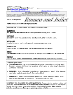 READING ASSIGNMENT QUESTIONS