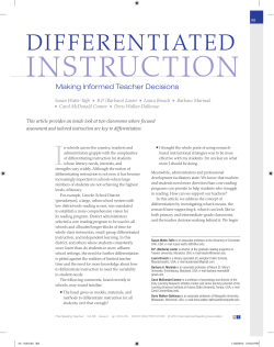 Differentiated Instruction