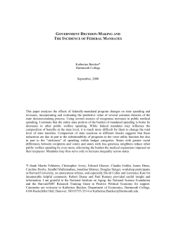 Government Decision-Making and the Incidence of Federal Mandates