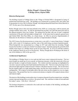 Richey Waugh`s General Store 9 Bridge Street, Oxford Mills