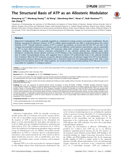 The Structural Basis of ATP as an Allosteric Modulator
