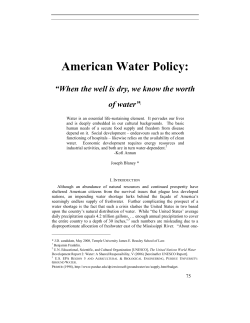 American Water Policy
