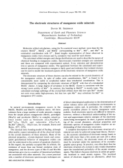 The electronic structures of manganese oxide minerals