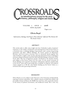 How Glasnost` Affected the Demise of the Soviet Union