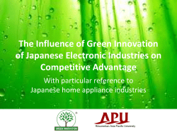 The Influence of Green Innovation of Japanese Electronic Industries