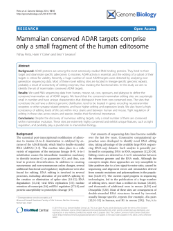 Mammalian conserved ADAR targets comprise only a small