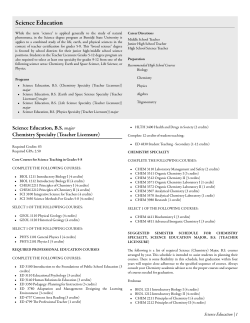 Science Education - Bemidji State University