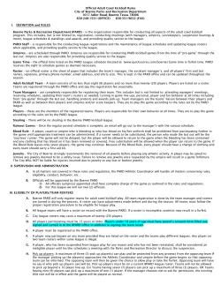 official rules governing co-rec kickball play