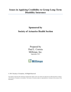 Issues in Applying Credibility to Group Long