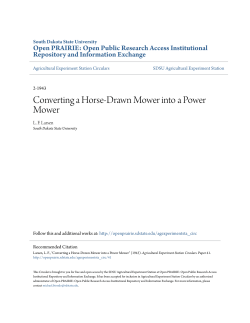 Converting a Horse-Drawn Mower into a Power