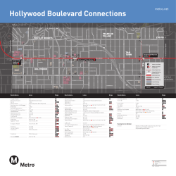 Map -- Metro Bus and Rail Hollywood Boulevard Connections