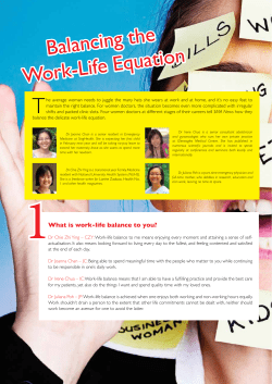 Balancing the Work-Life Equation