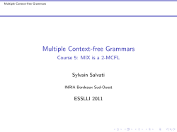 Multiple Context-free Grammars - Course 5: MIX is a 2-MCFL