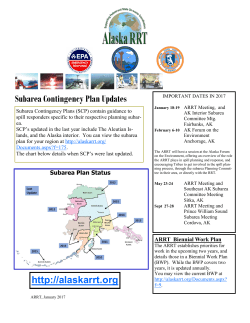 Subarea Contingency Plan Updates