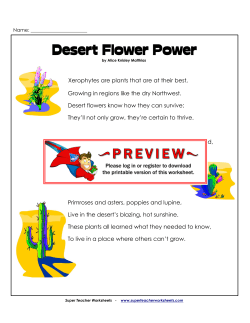 Desert Flower Power - Super Teacher Worksheets