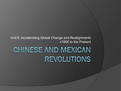 Chinese and mexican Revolutions