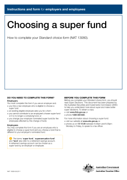 Choosing a super fund