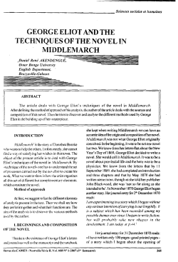 George Eliot and the Techniques of the Novel in - Name