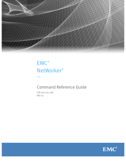 EMC NetWorker 8.5 Command Reference Guide