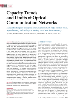 Capacity Trends and Limits of Optical Communication Networks