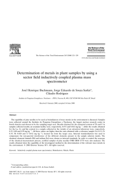 Determination of metals in plant samples by using a sector