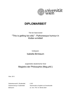 diplomarbeit - E-Theses