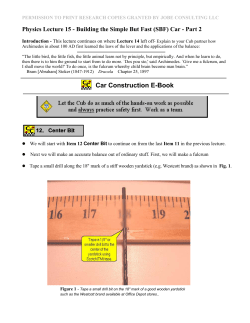 Lecture 15 - Pinewood Derby Physics Home