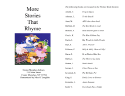 rhyming stories - Center Moriches Library