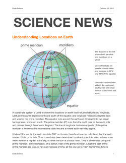 December 15 - Locations on Earth