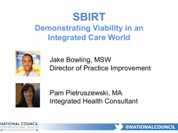 Slides - National Council for Behavioral Health